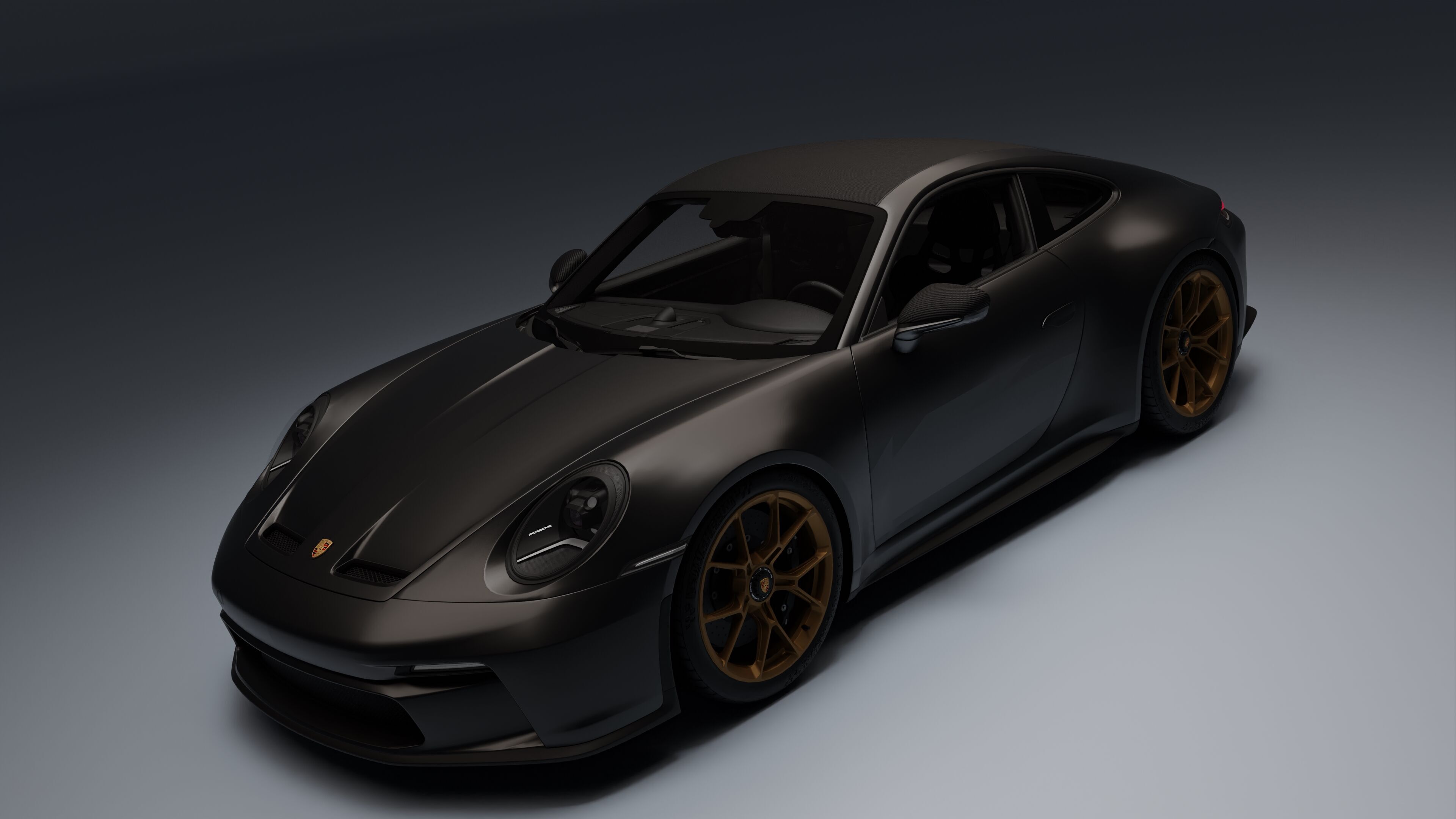 Porsche 911 GT3 Touring 2022 Low-poly 3D model_4