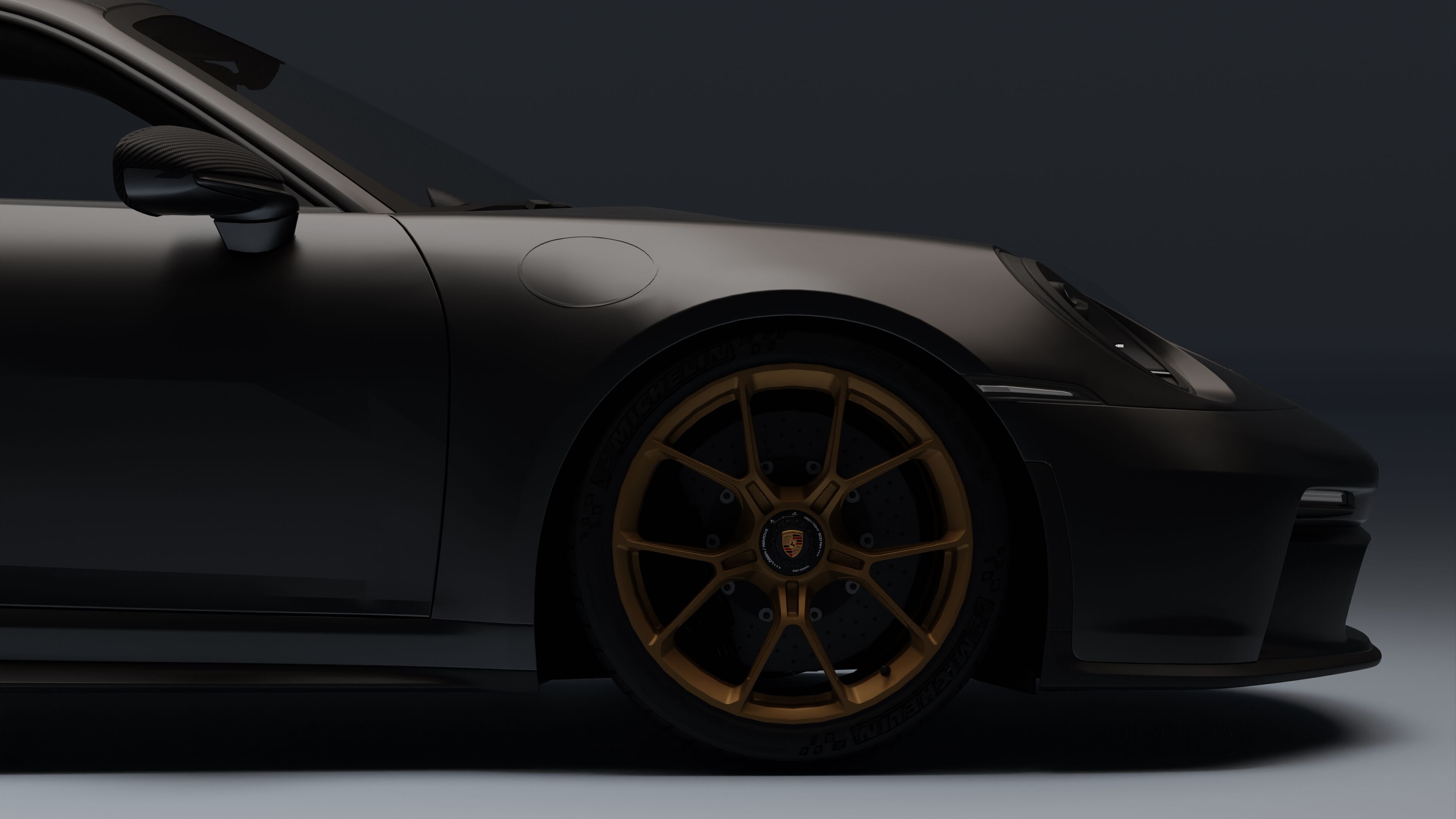 Porsche 911 GT3 Touring 2022 Low-poly 3D model_5