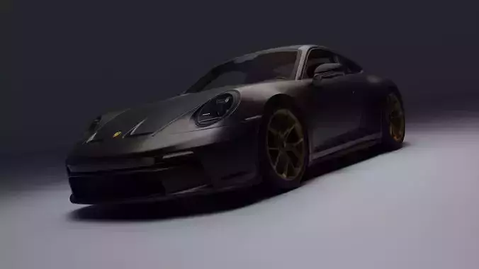 Porsche 911 GT3 Touring 2022 Low-poly 3D model