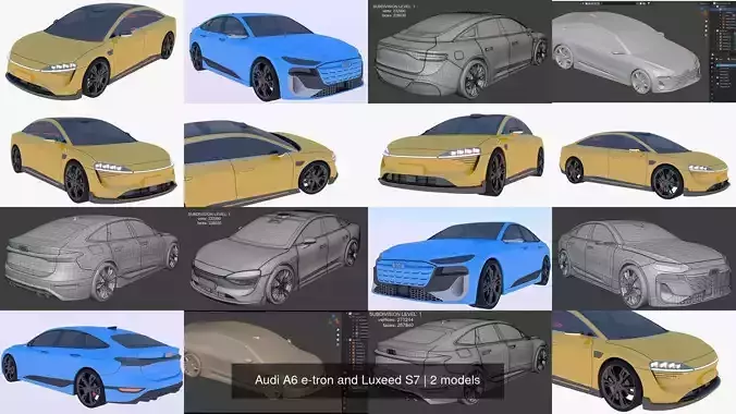 Audi A6 e-tron and Luxeed S7