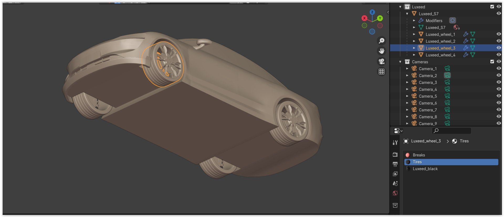 Audi A6 e-tron and Luxeed S7 3D Model Collection_15