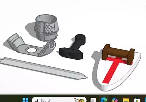 Crusader Armor lego scale