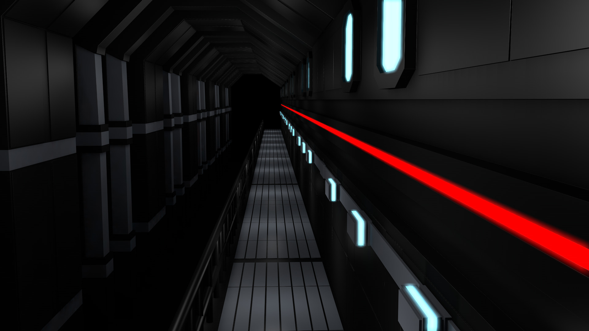 Sci Fi Tunnel 3D model_1