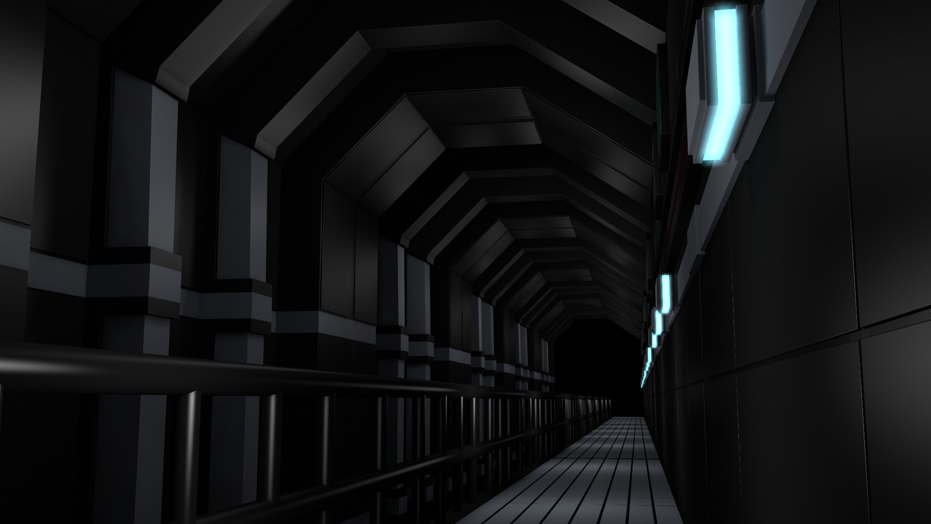 Sci Fi Tunnel 3D model_7