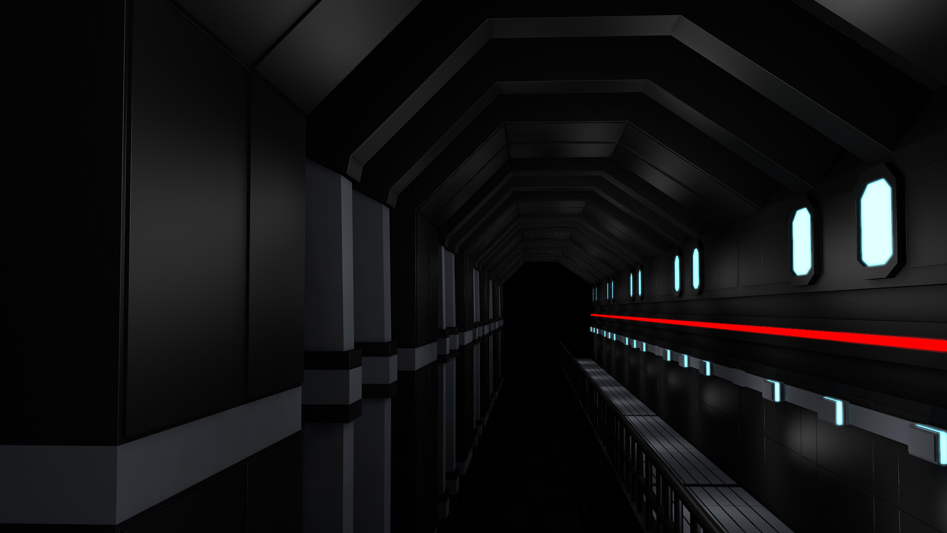 Sci Fi Tunnel 3D model_6