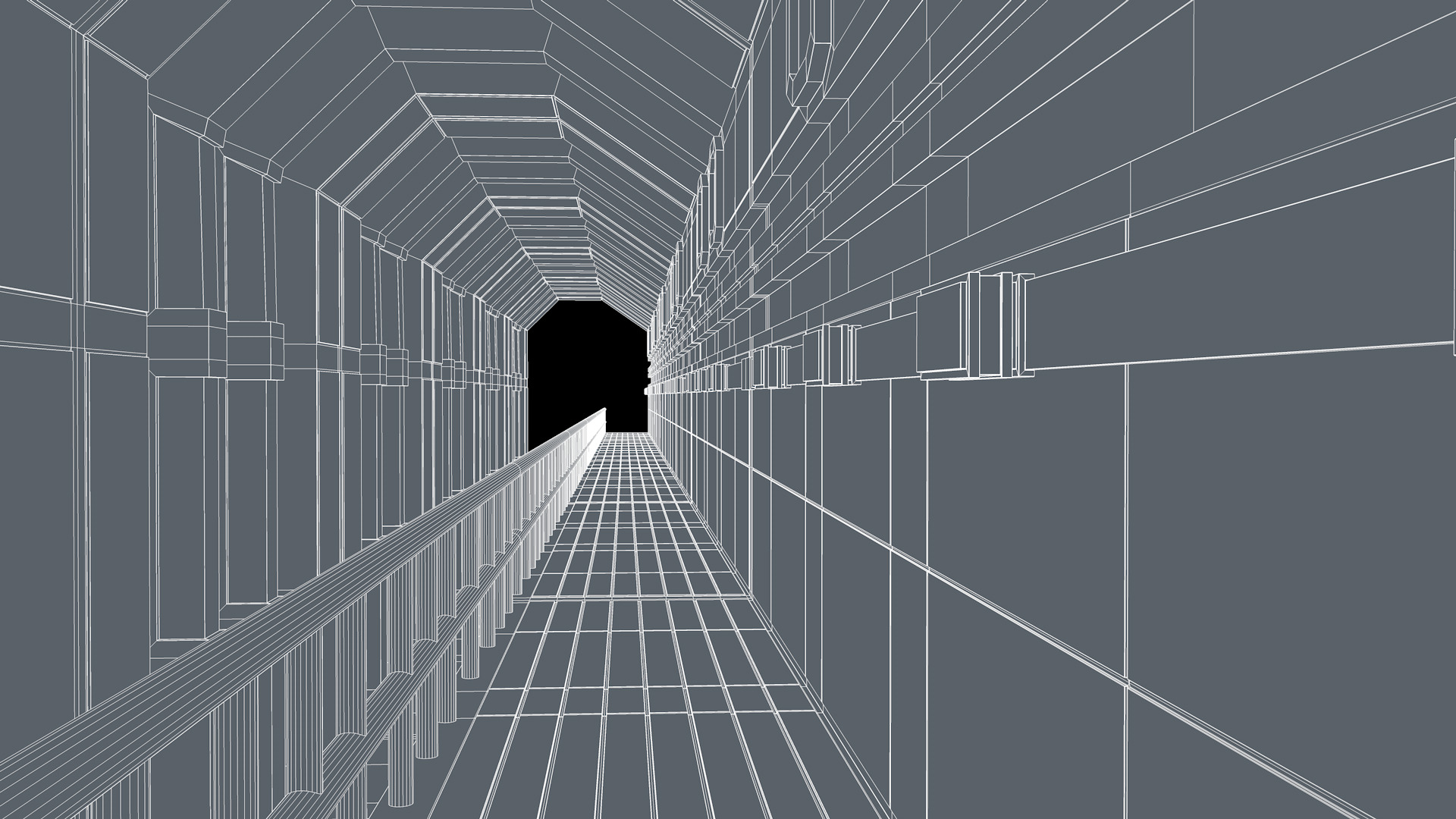 Sci Fi Tunnel 3D model_10