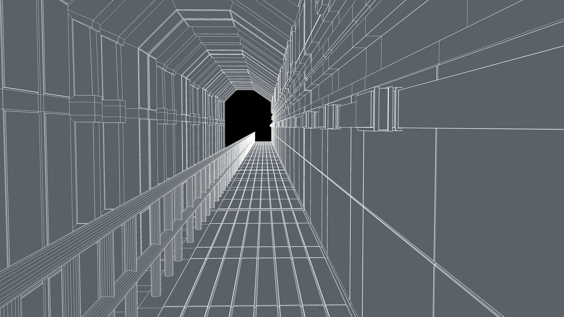Sci Fi Tunnel 3D model_8