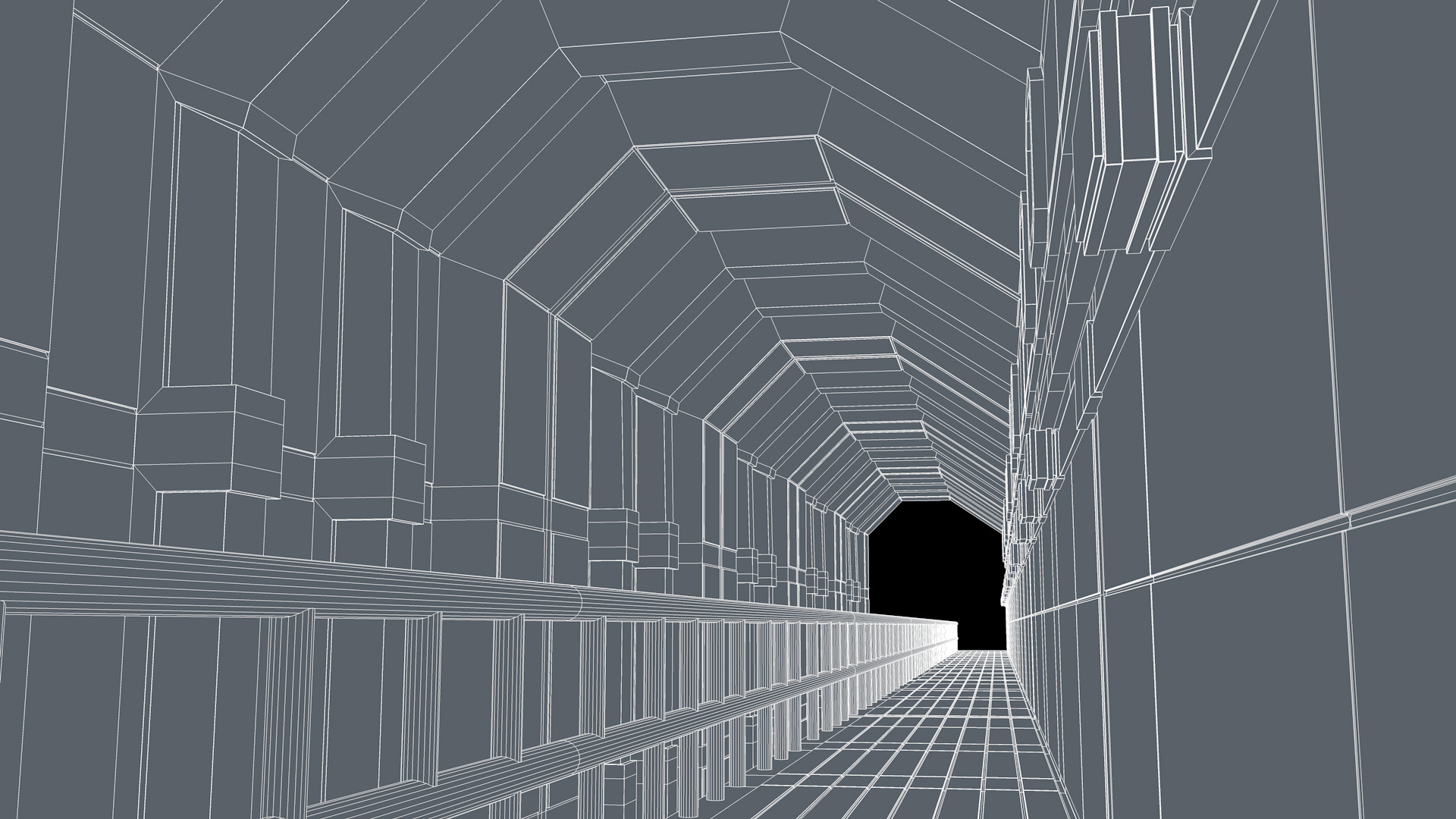 Sci Fi Tunnel 3D model_15