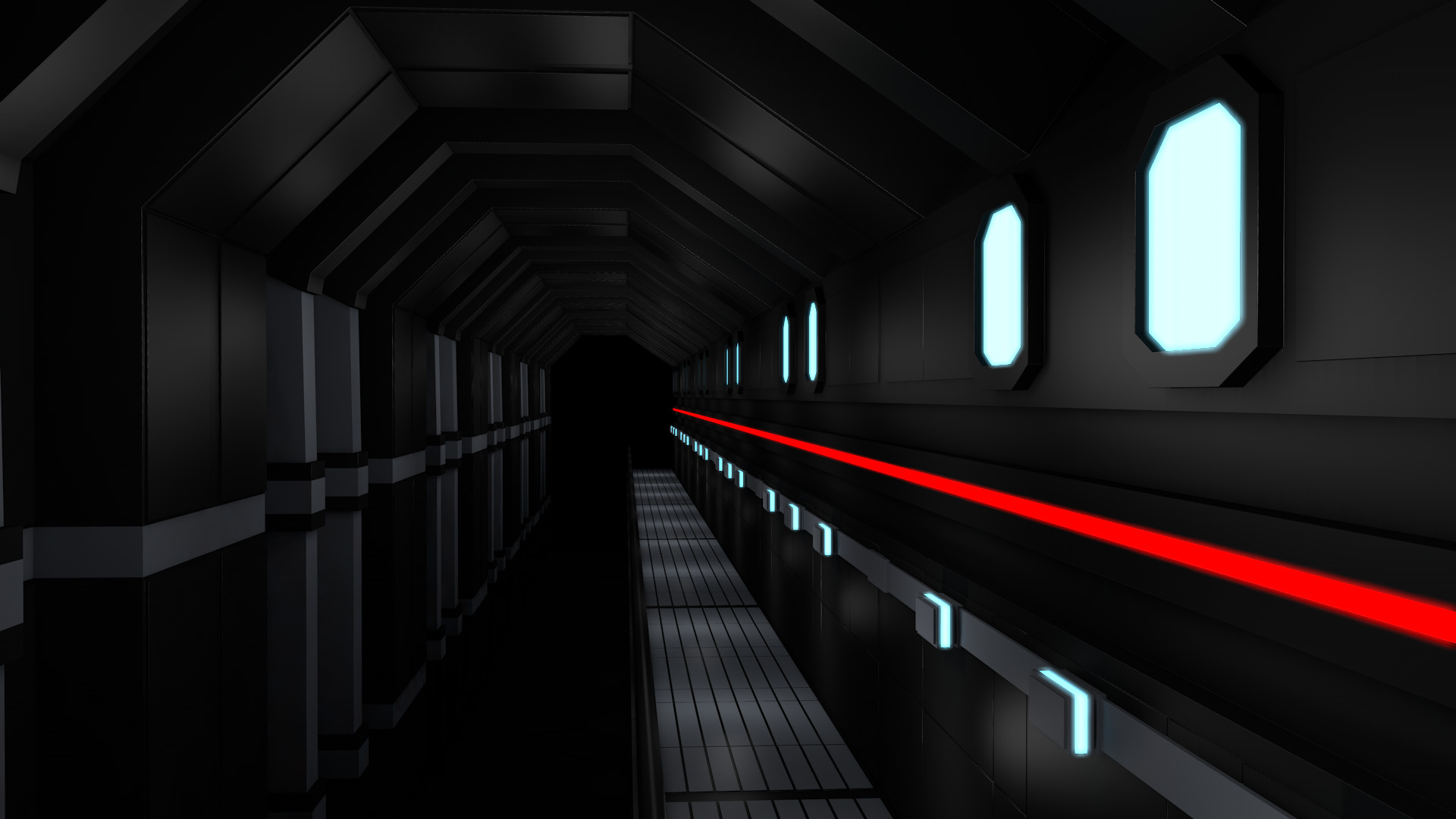 Sci Fi Tunnel 3D model_3