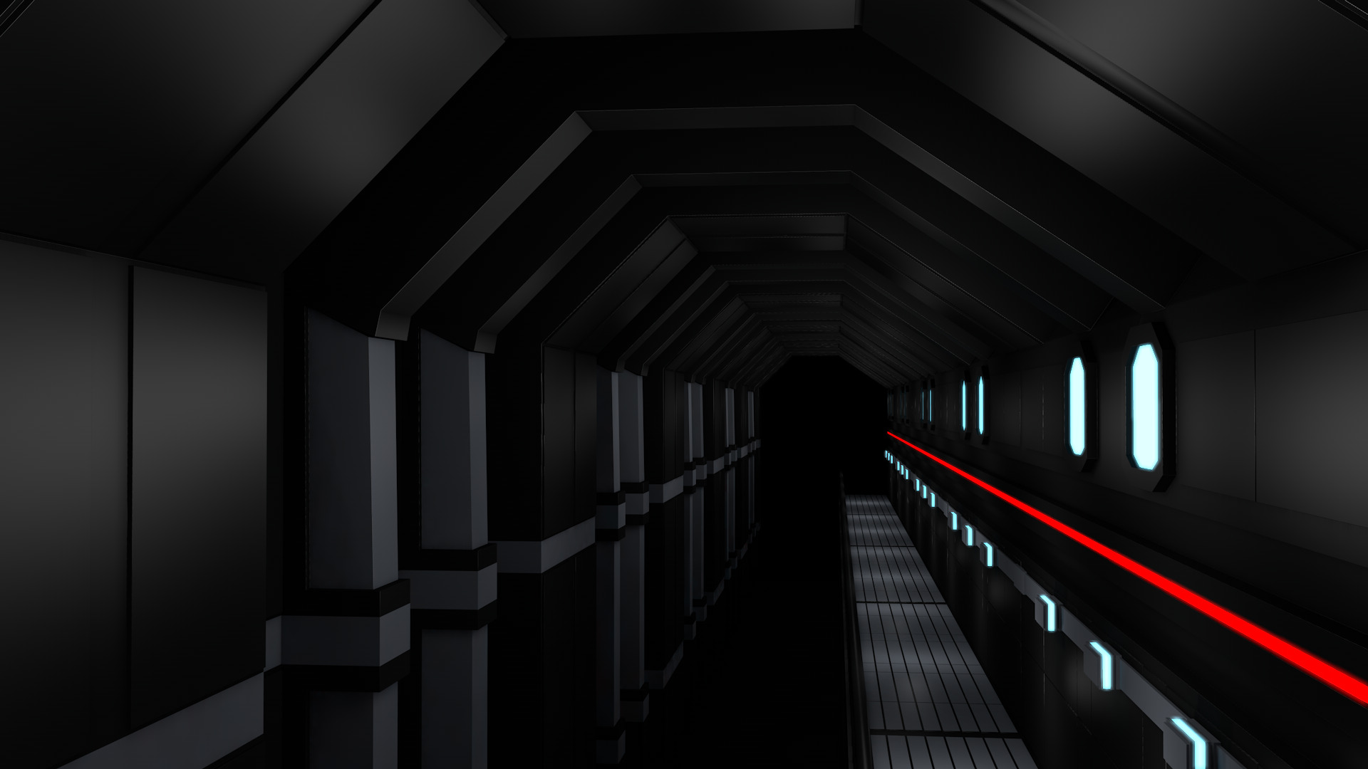 Sci Fi Tunnel 3D model_5