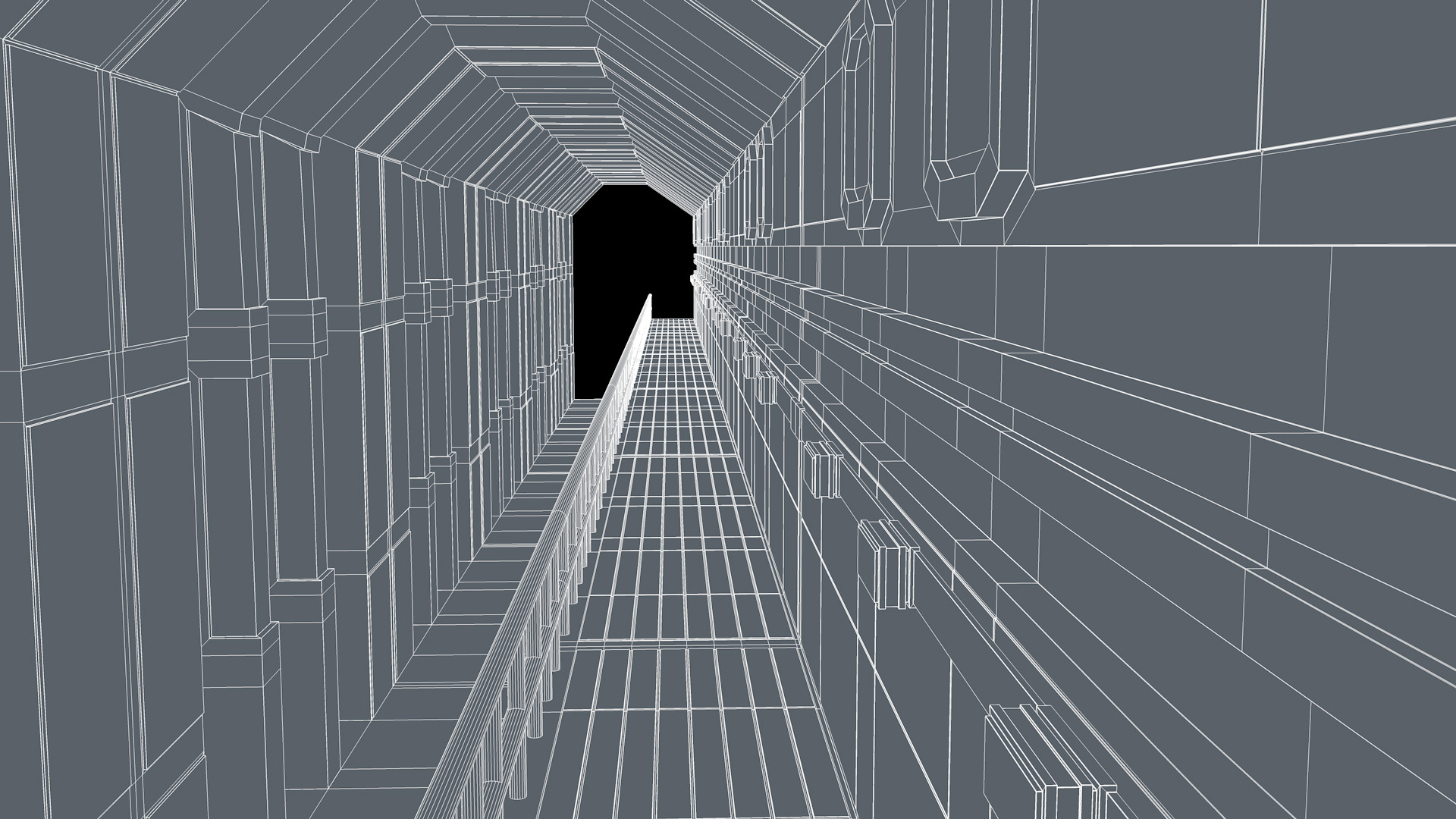 Sci Fi Tunnel 3D model_9