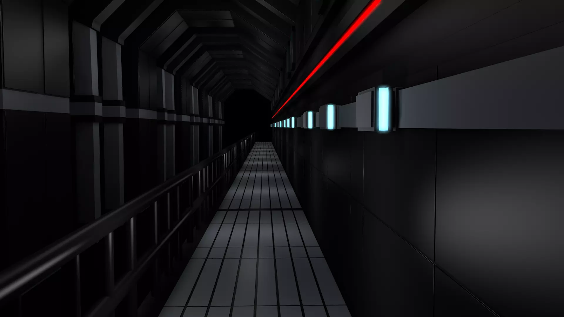 Sci Fi Tunnel 3D model_0