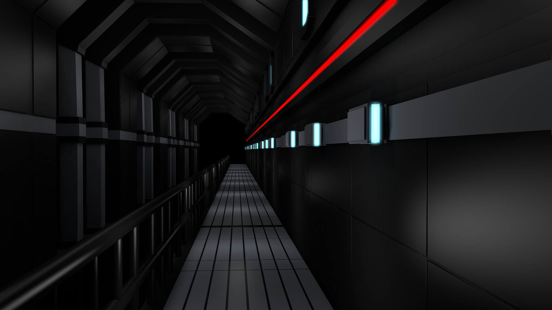 Sci Fi Tunnel 3D model_2