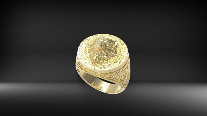 Wolf Ring 3D print model_22