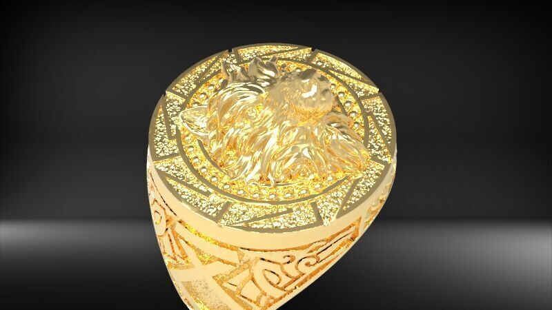 Wolf Ring 3D print model_15
