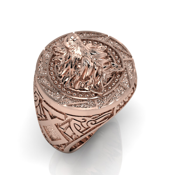 Wolf Ring 3D print model_12