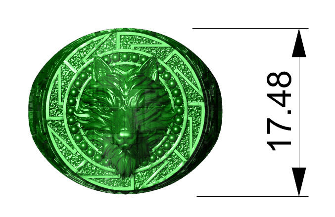 Wolf Ring 3D print model_28
