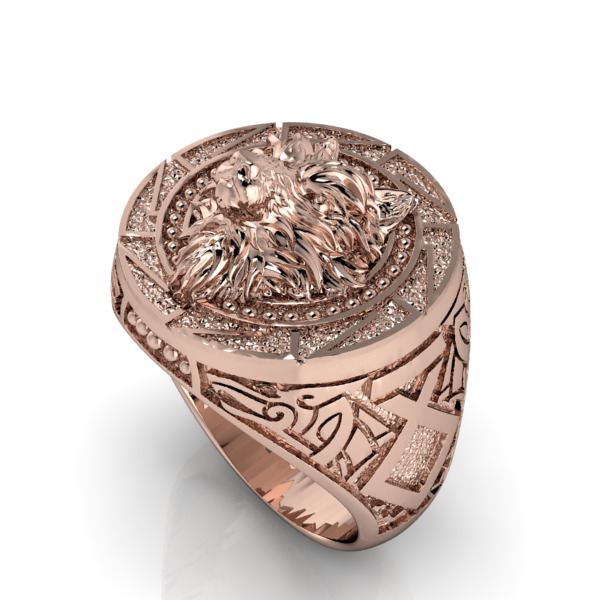 Wolf Ring 3D print model_6