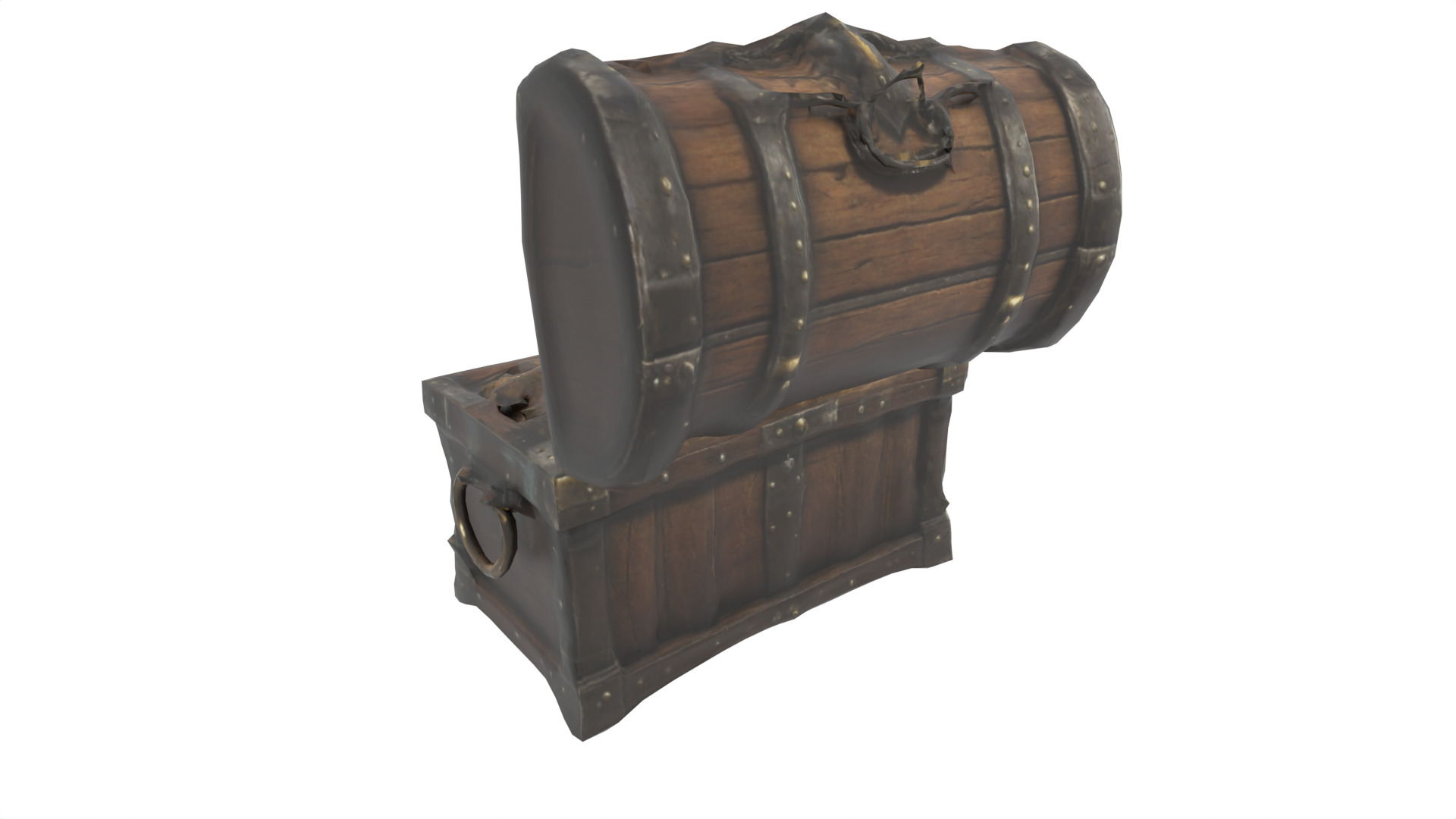 Treasure Chest 03 Low-poly 3D model_3
