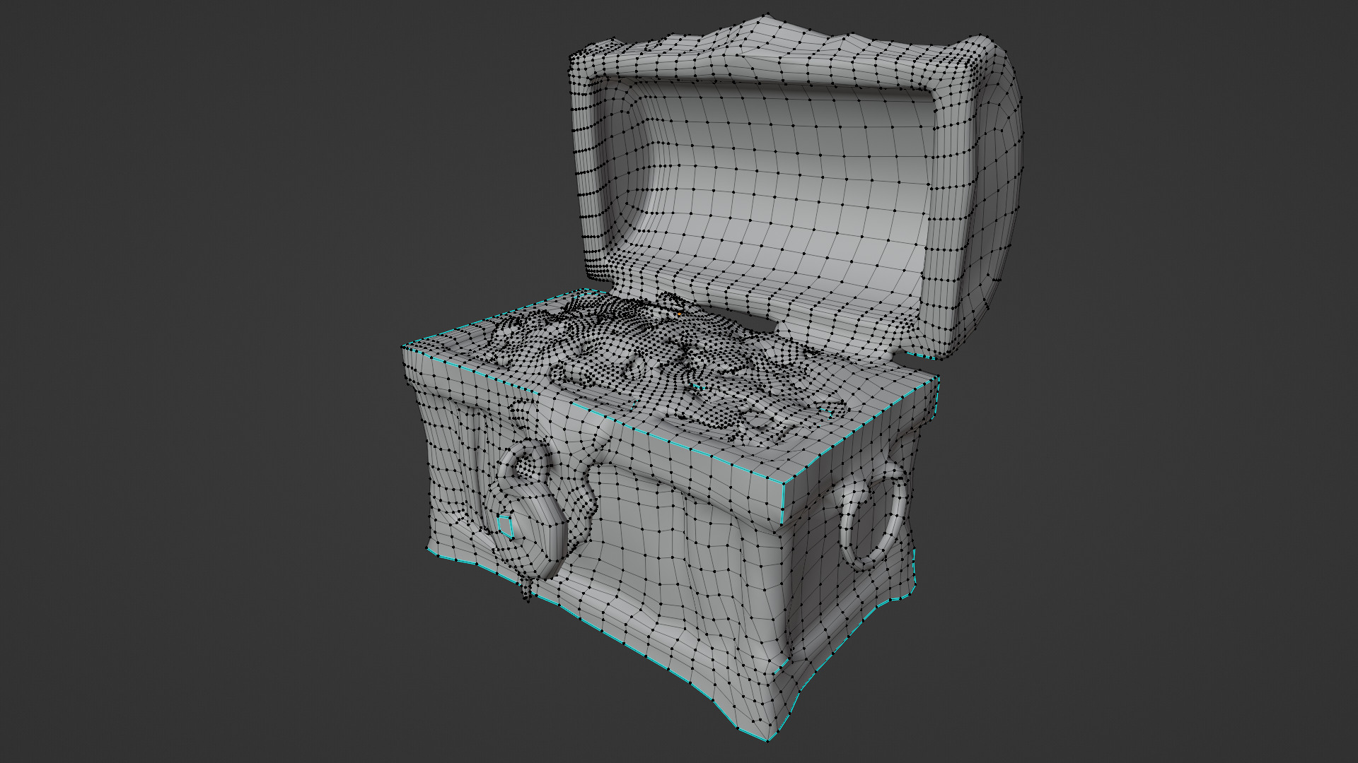 Treasure Chest 03 Low-poly 3D model_6