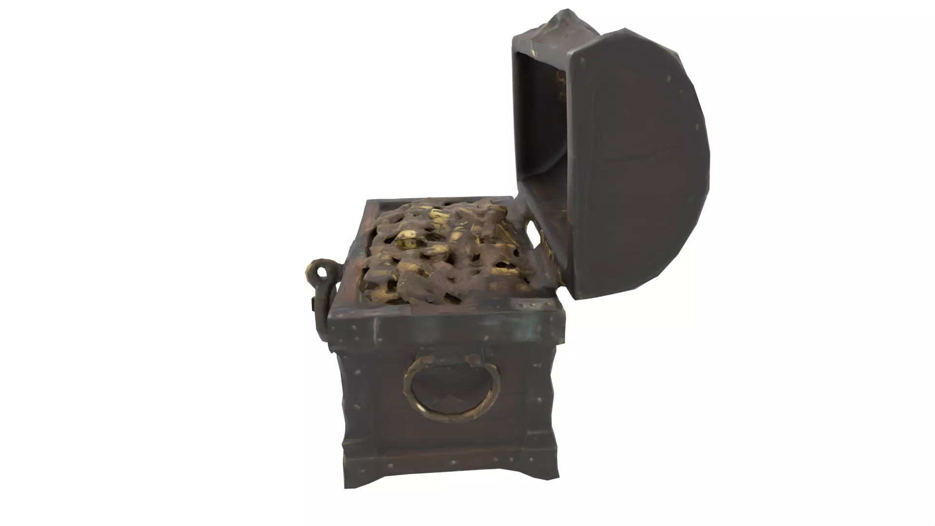 Treasure Chest 03 Low-poly 3D model_0