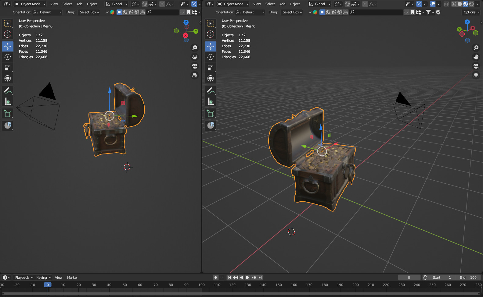 Treasure Chest 03 Low-poly 3D model_8