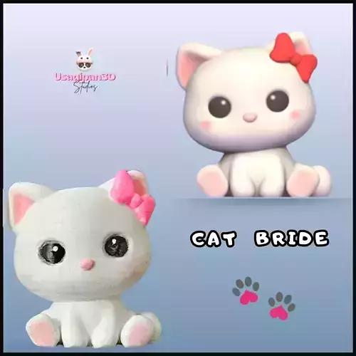 Cat Bride 3D print model