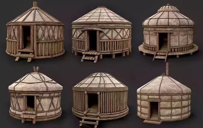 Traditional Yurt Nomads Tent with Interior Collection