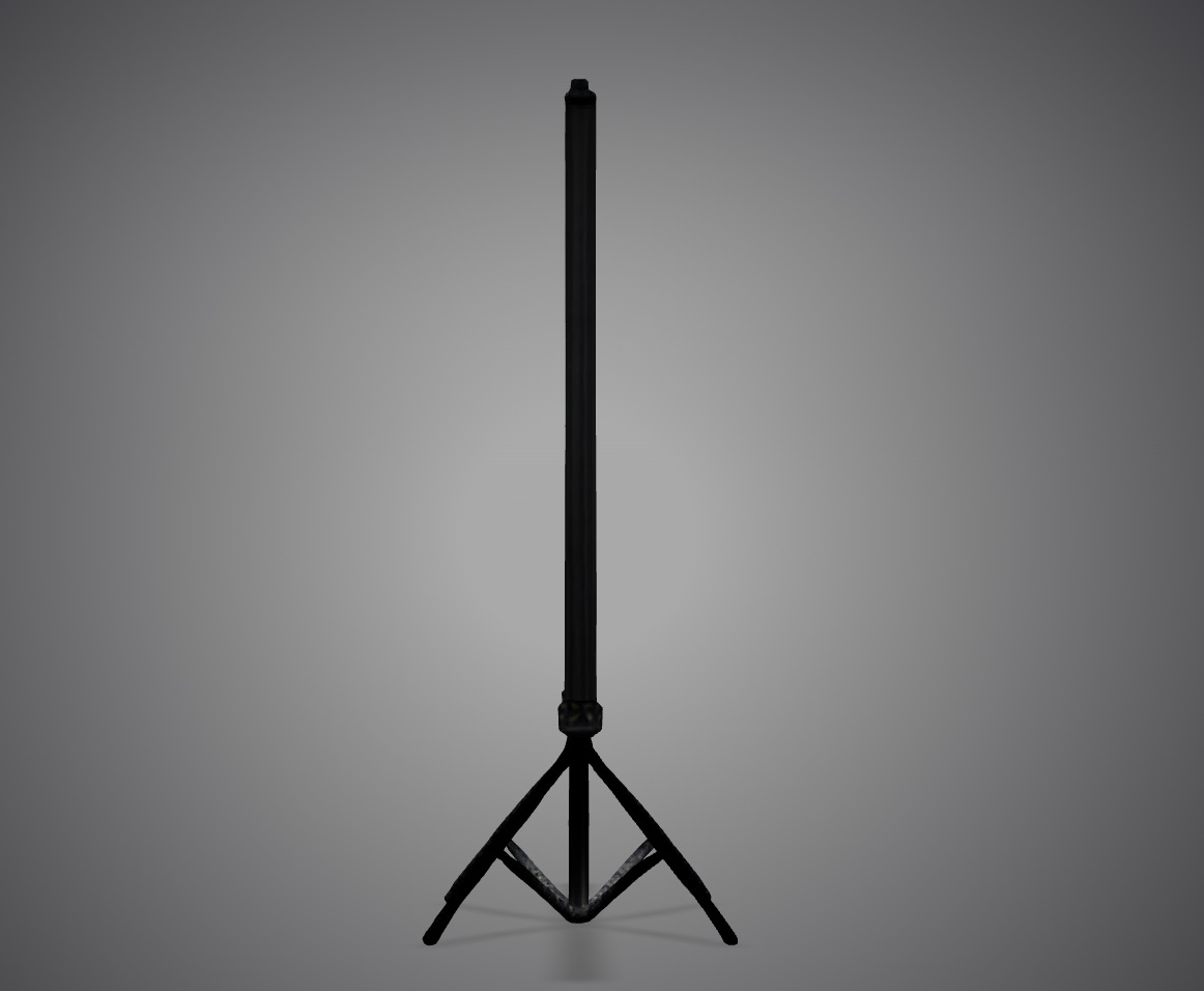 Standing Projection Screen AI Created Low-poly 3D model_3