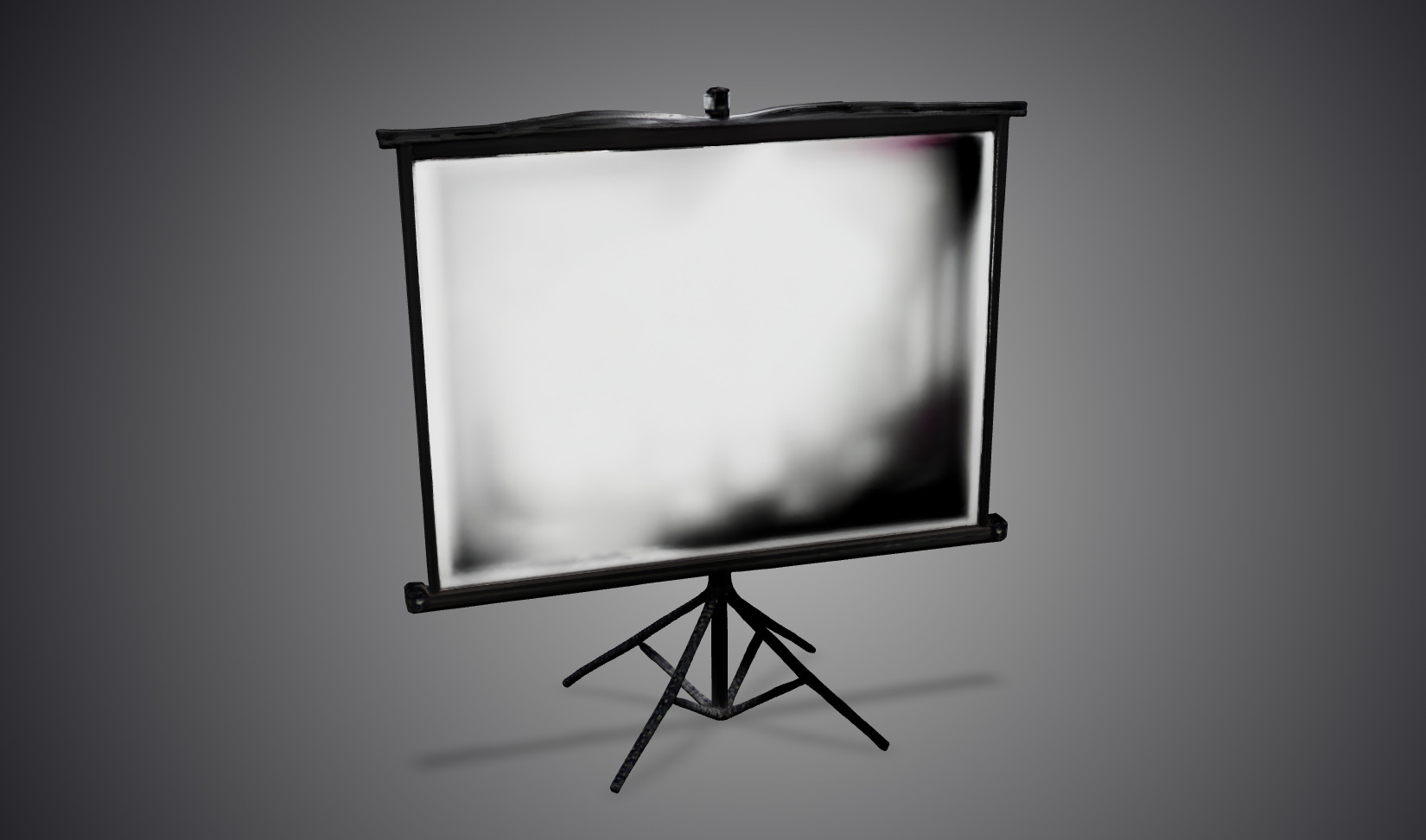 Standing Projection Screen AI Created Low-poly 3D model_5