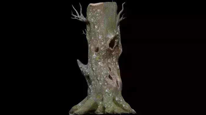 Dead Moss Tree Stump V2