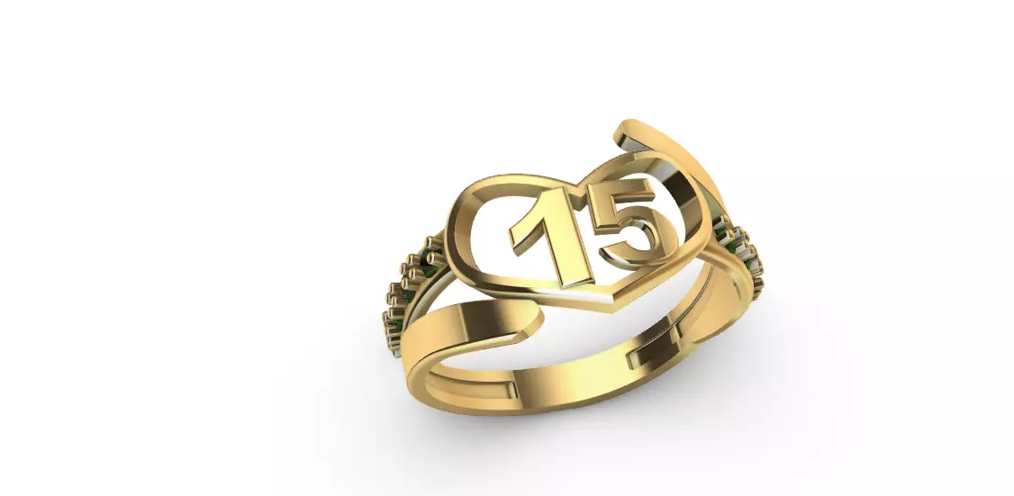 Anillo de 15 para dama-mujer 3D print model