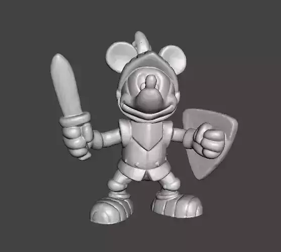 MICKEY MEDIEVAL KNIGHT FANTASY PVC FIGURE MODEL TOY SCULPTURE