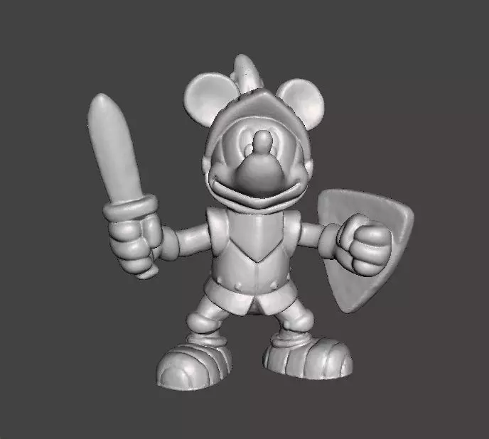 MICKEY MEDIEVAL KNIGHT FANTASY PVC FIGURE MODEL TOY SCULPTURE 3D print model_0