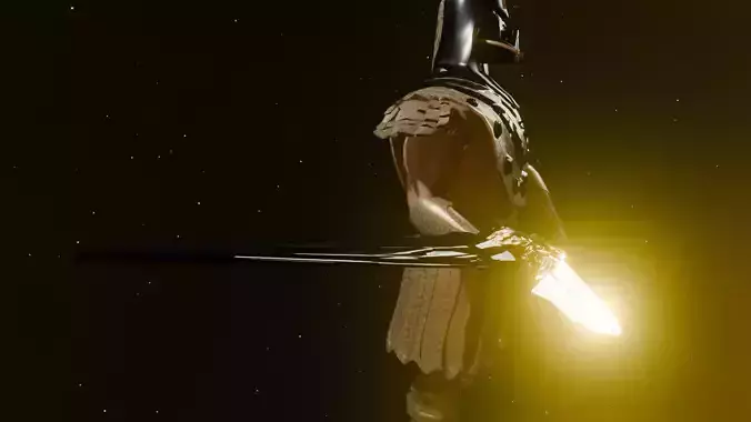 Egyptian Darth Vader Concept Character Low-poly 3D model