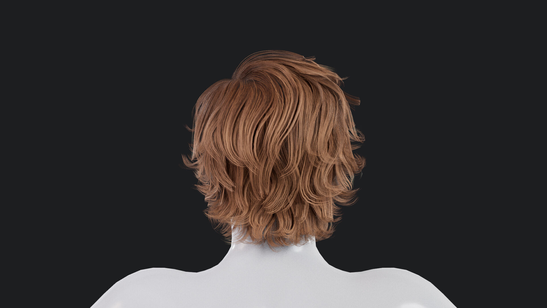 Realistic Male Hair Low-poly 3D model Low-poly 3D model_3