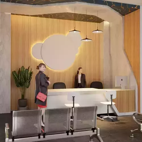 Reception Design Low-poly 3D model