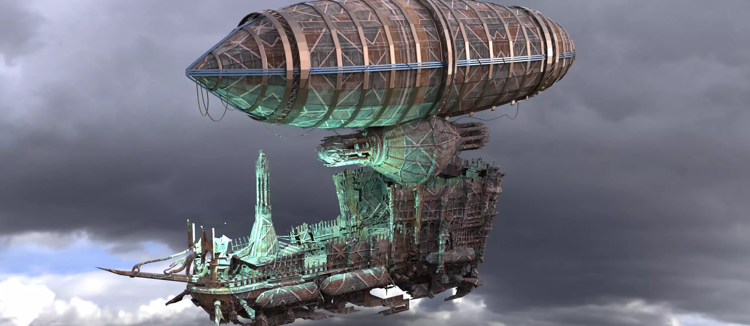 Sinbad The explorer airship  3D model_0