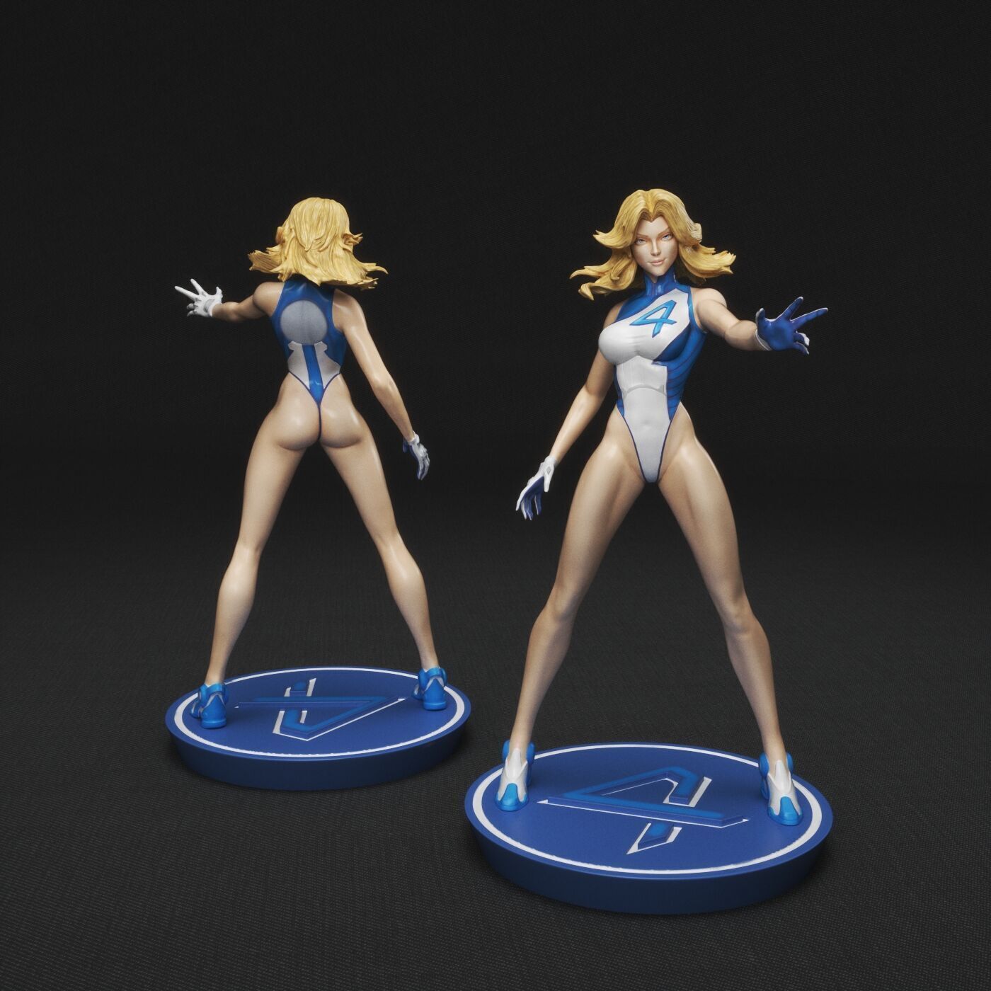 Invisible woman sexy - marvel rivals- Fanart 3D model 3D printable