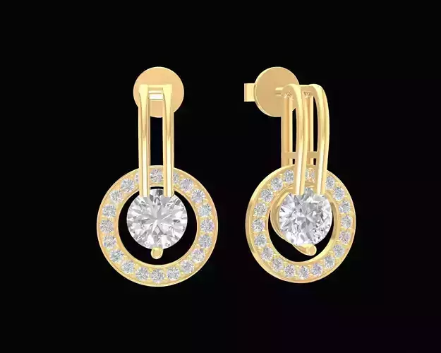 00000 Diamond Halo Earrings