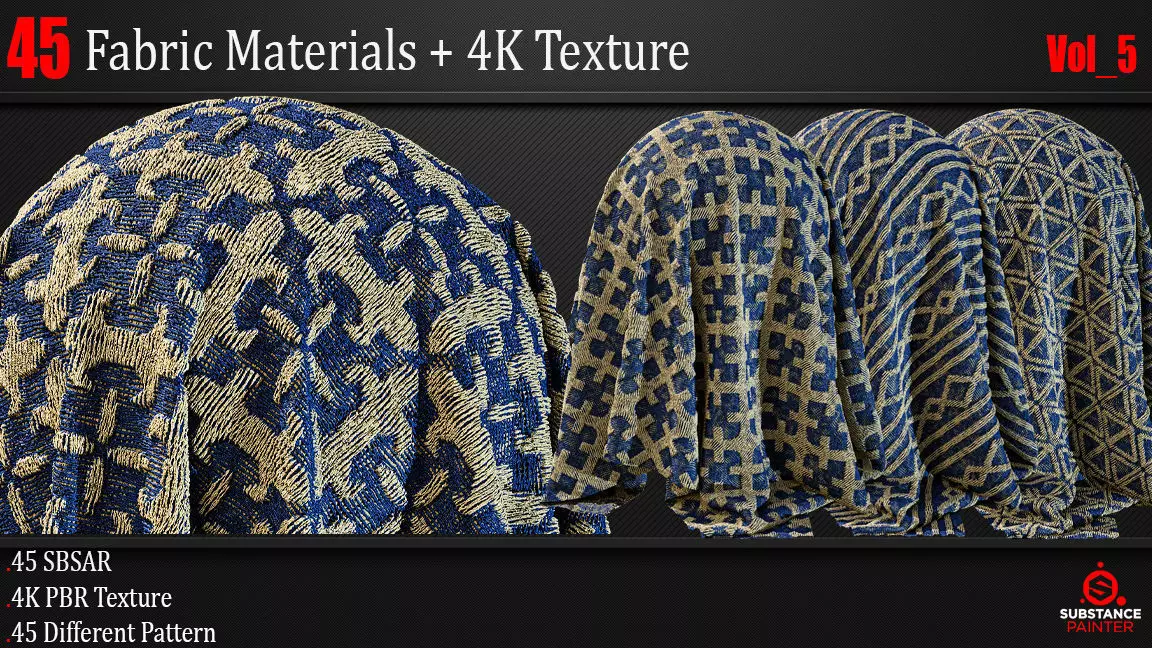 45 Wavy hemp fabric 4K PBR Texture Vol 05 Texture