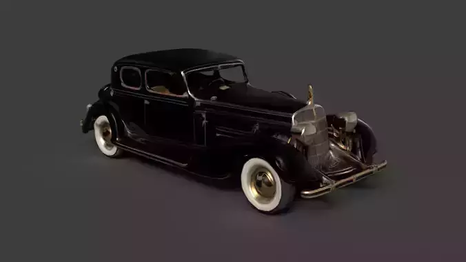 Black vintage car  