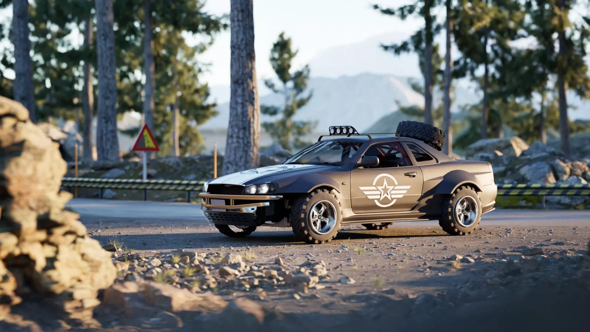 Nissan R34 Military 3D model
