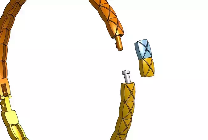 Coco crush bracelet with original lock mechanism CAD file 3D print model