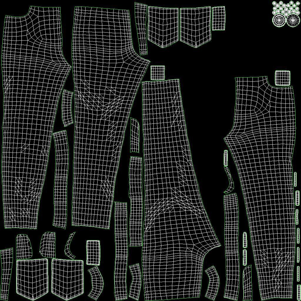 Male Denim Collection Cloth Low-poly 3D model_44