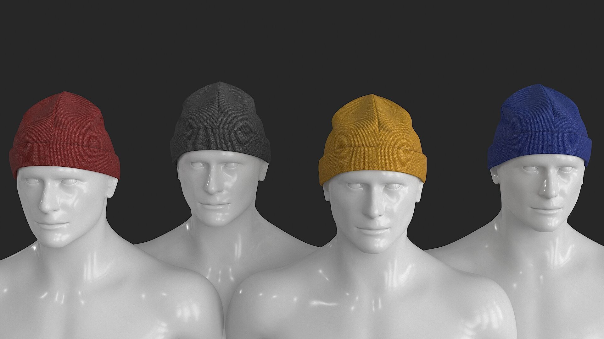 Male Denim Collection Cloth Low-poly 3D model_15