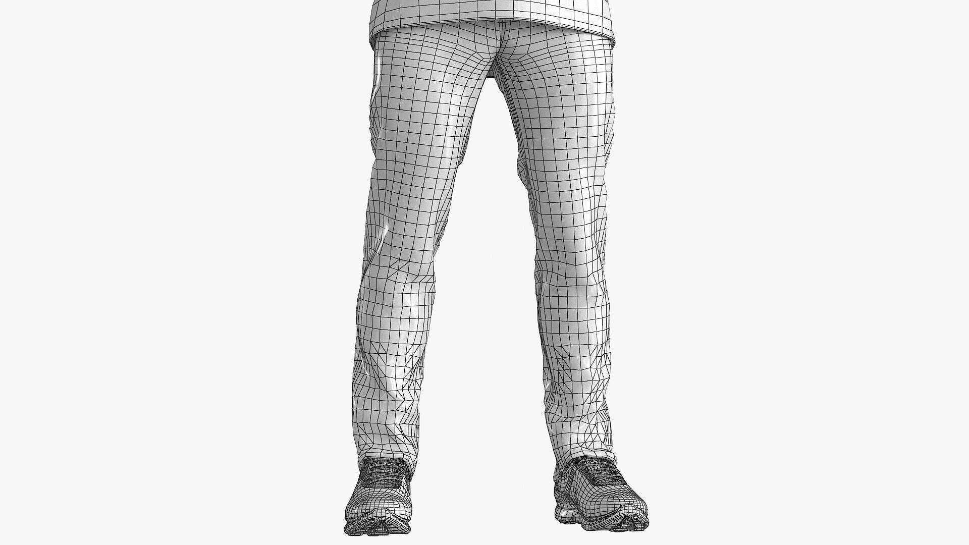 Male Denim Collection Cloth Low-poly 3D model_34