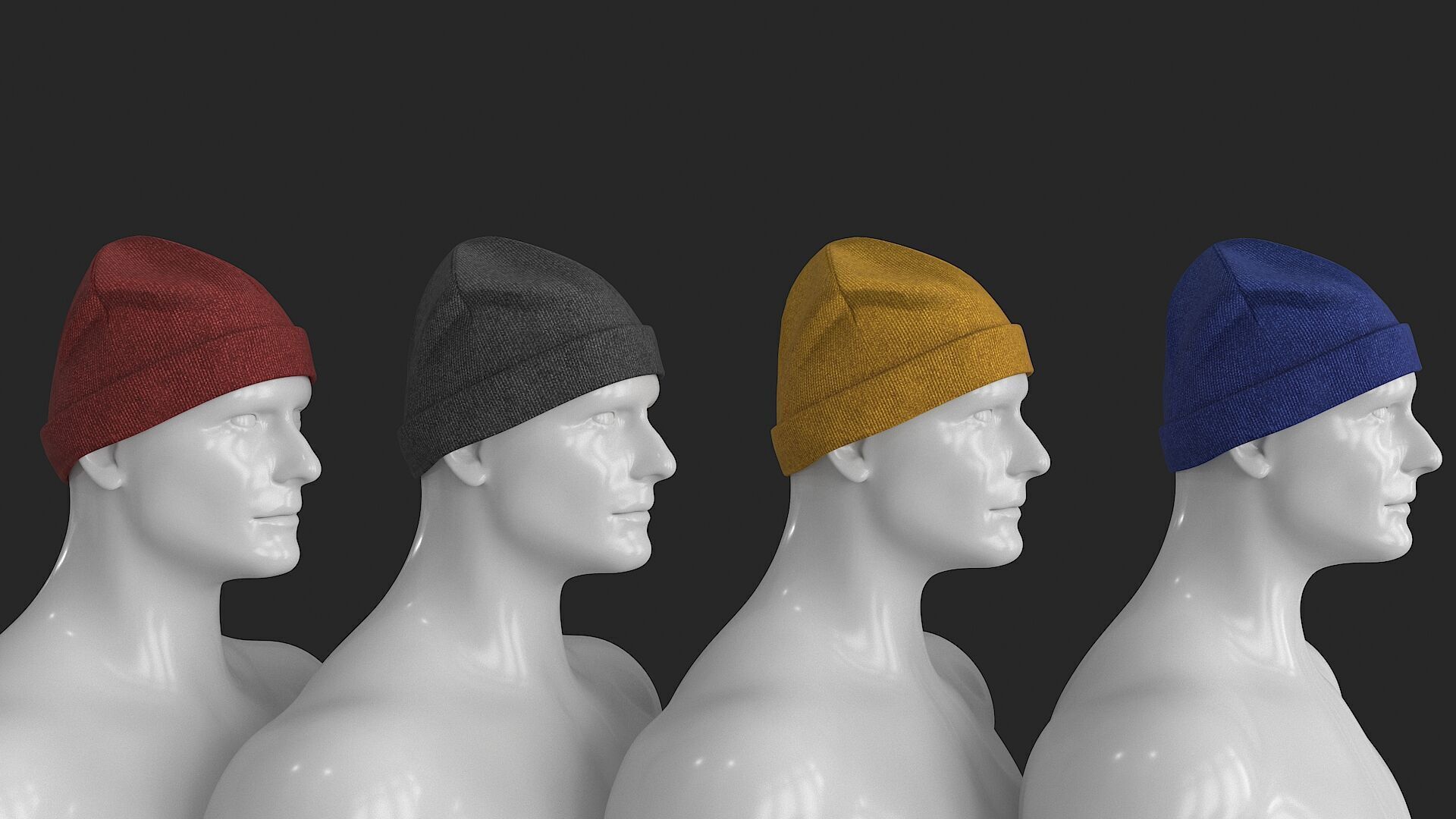 Male Denim Collection Cloth Low-poly 3D model_14