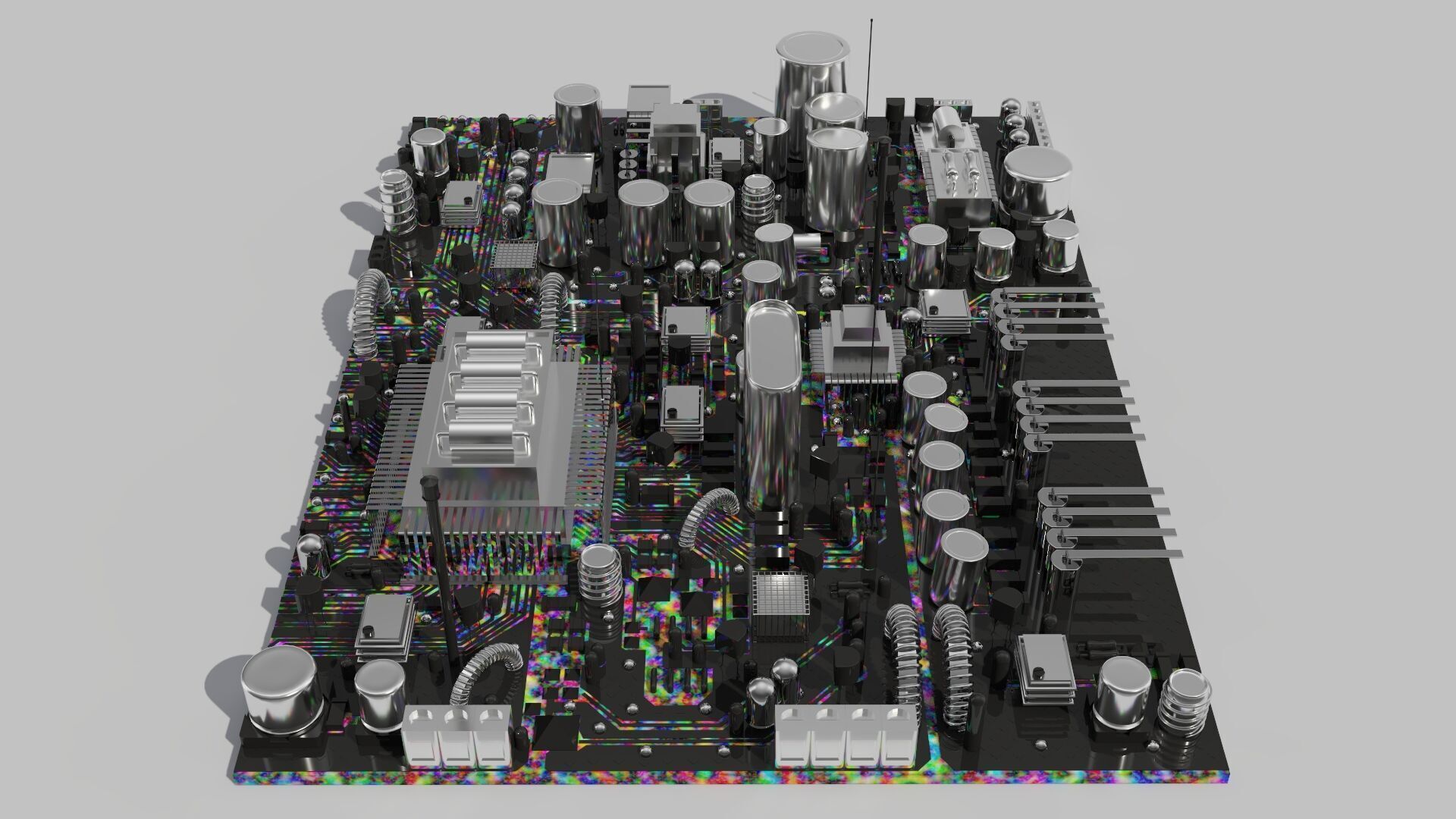 Circuit city multicolors 3D model_2