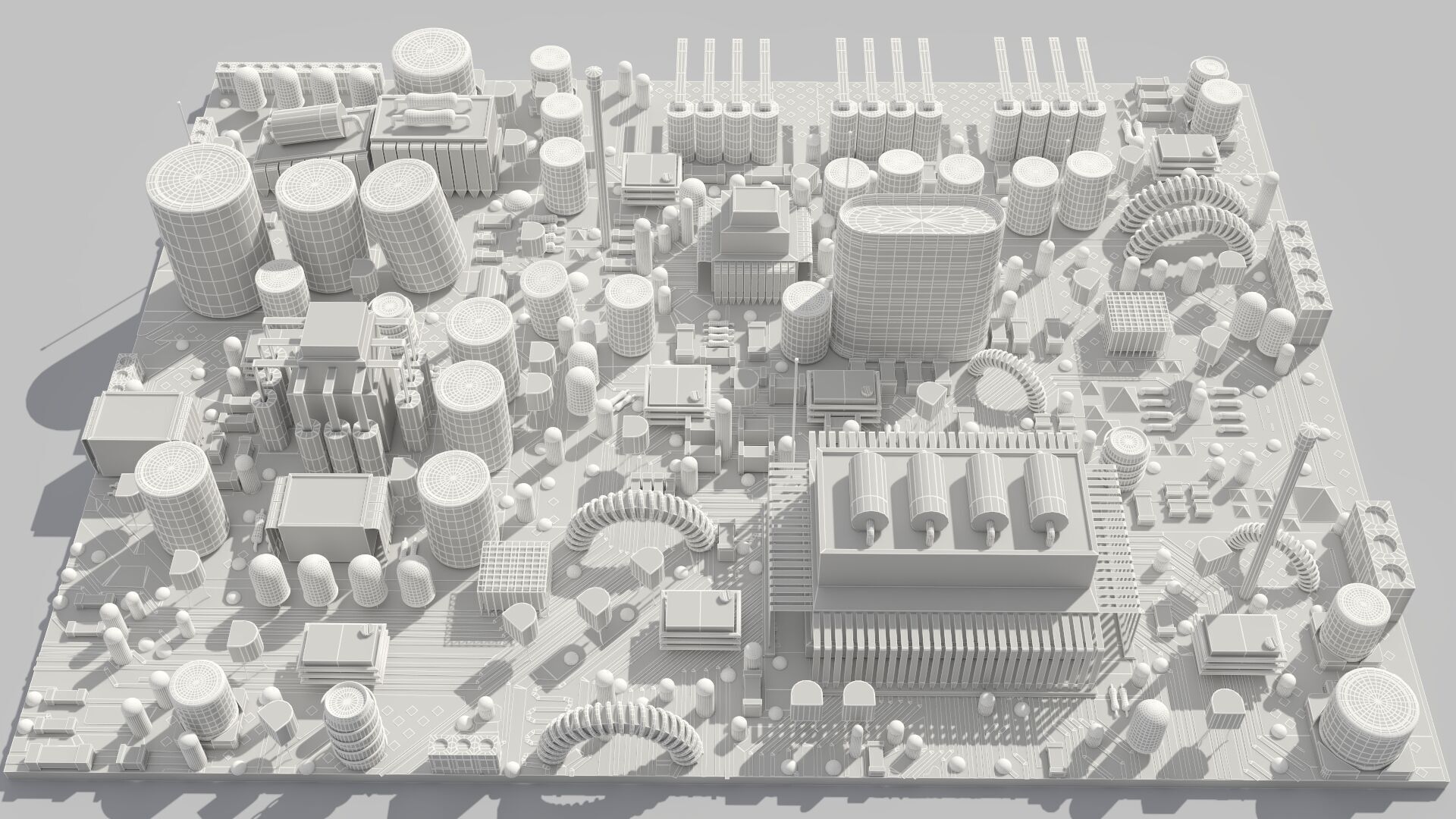 Circuit city multicolors 3D model_8